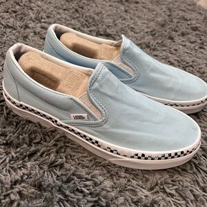 Vans Light Blue Slip-On Sneakers